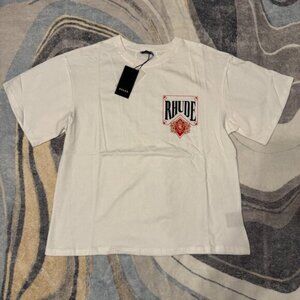 Rhude Royalty Lion Crown White/Red T-Shirt Men’s Size Medium or Large